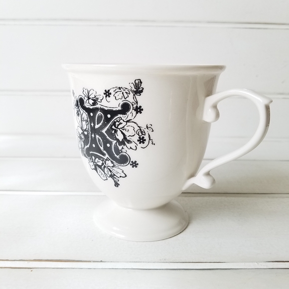 Anthropologie MISSUS Monogram Initial "K" Mug Cup - Picture 2 of 5